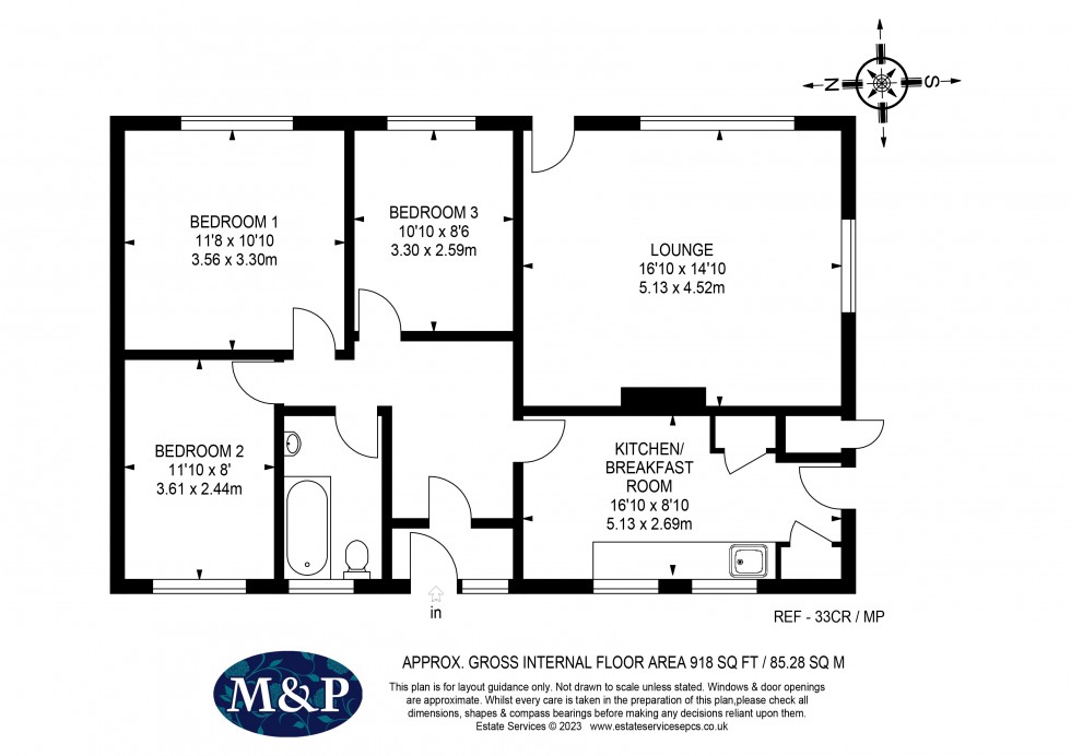 Floorplan for Commons Road, Wokingham