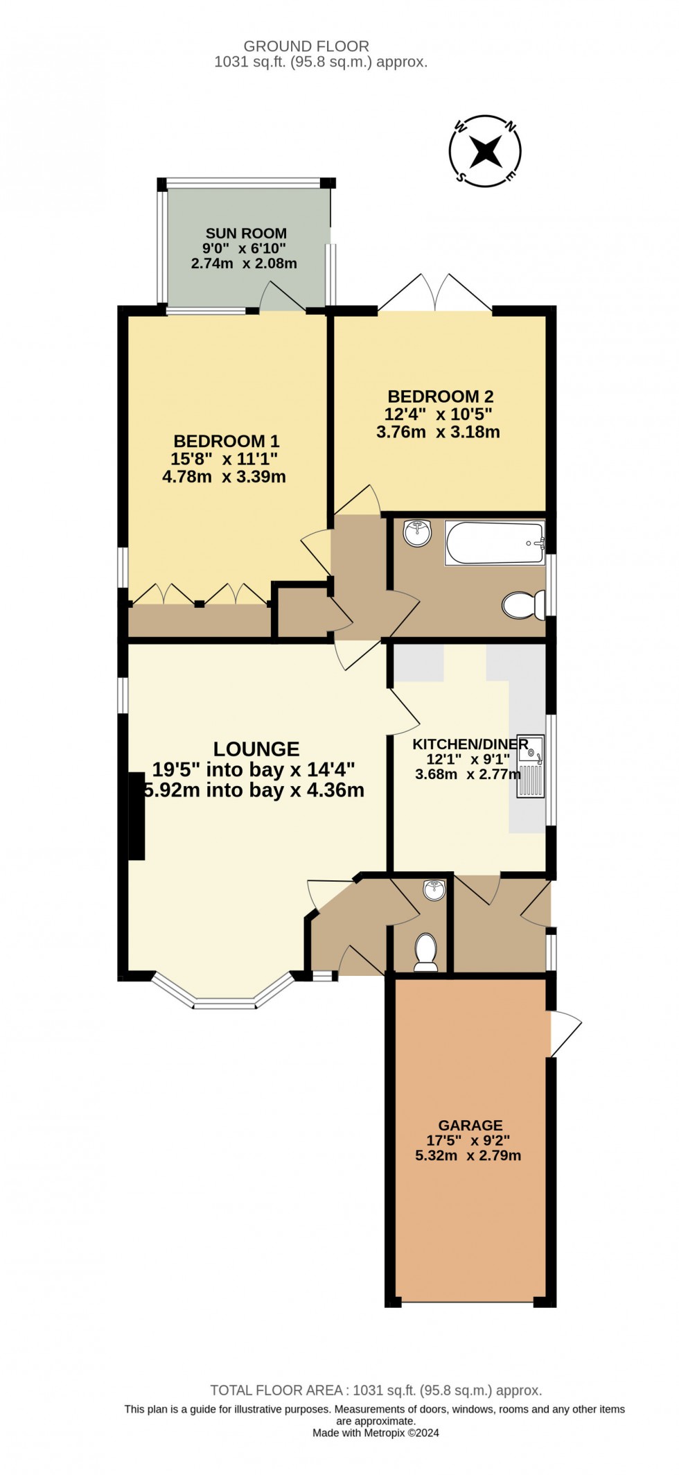 Floorplan for The Crescent, Earley, Reading