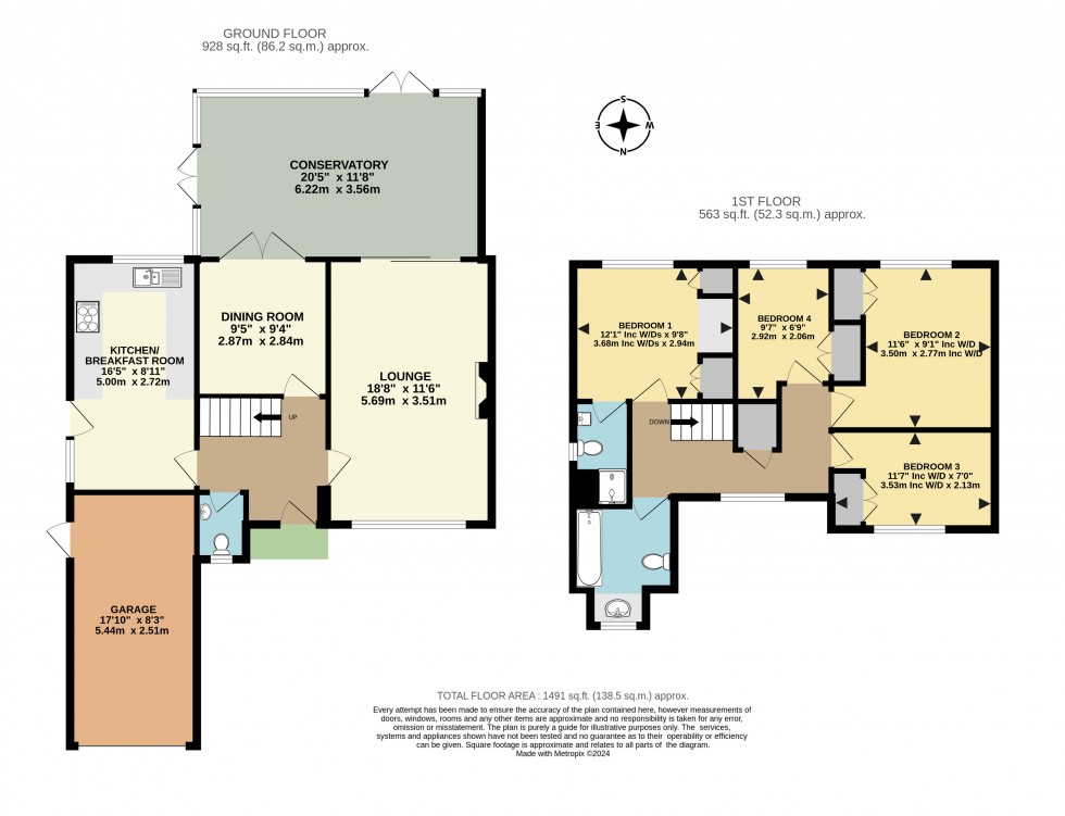 Floorplan for Laniver Close, Earley, Reading