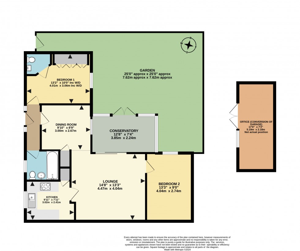 Floorplan for Egremont Drive, Lower Earley, Reading