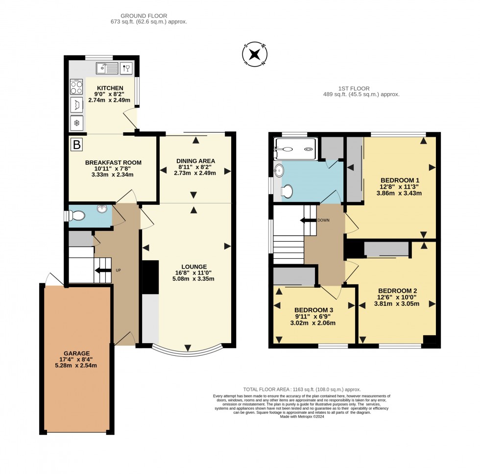 Floorplan for Reeds Avenue, Earley, Reading