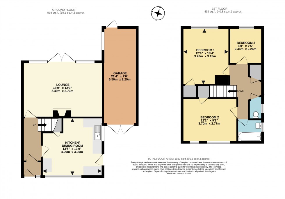 Floorplan for Silverdale Road, Earley, Reading