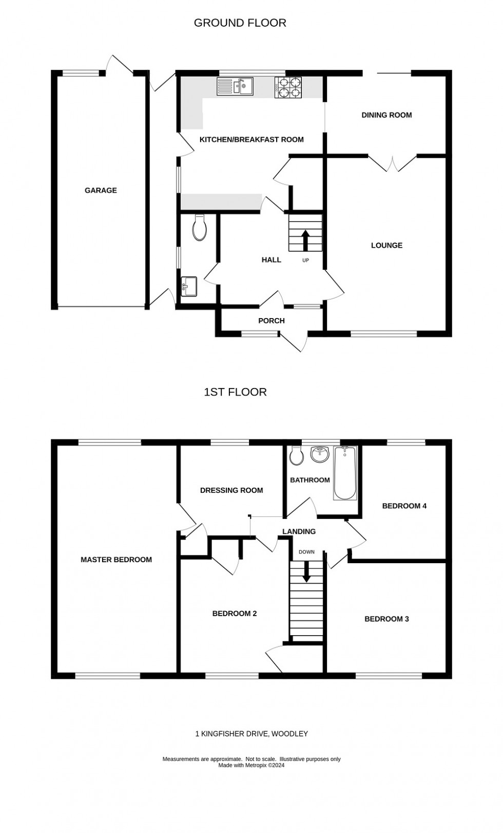 Floorplan for Kingfisher Drive, Woodley