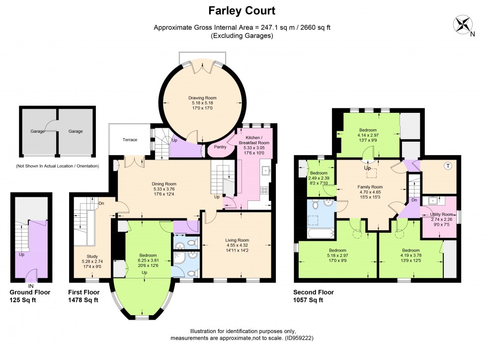 Floorplan for Farley Court, Farley Hill