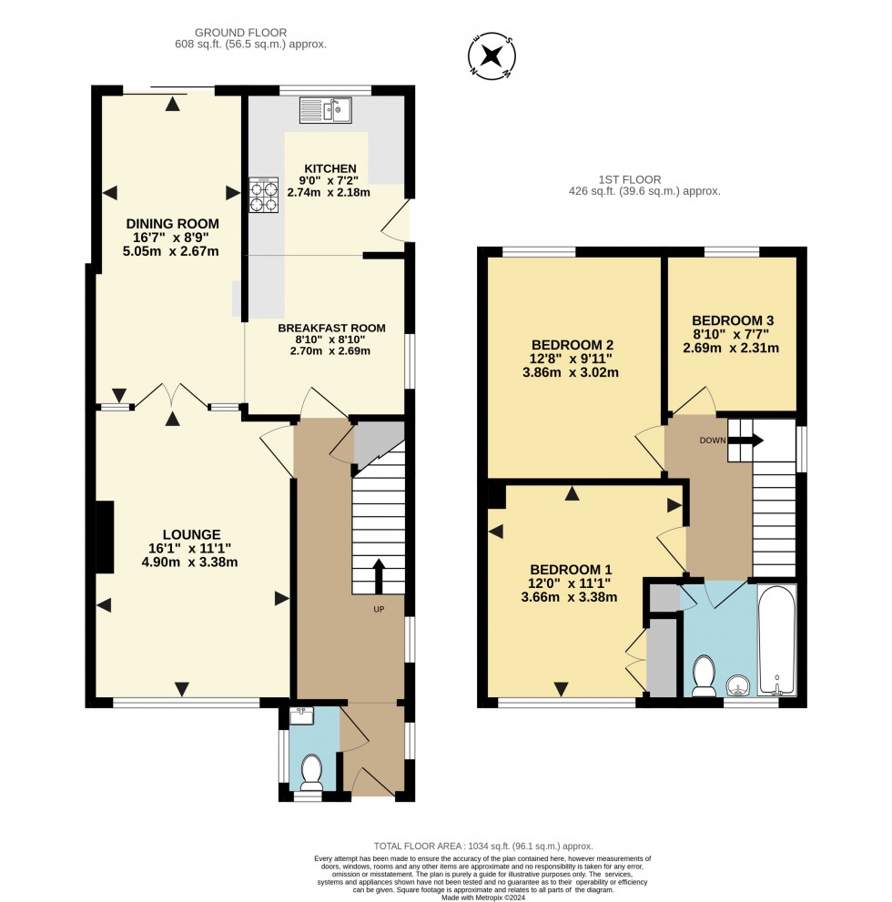 Floorplan for Fowler Close, Earley, Reading