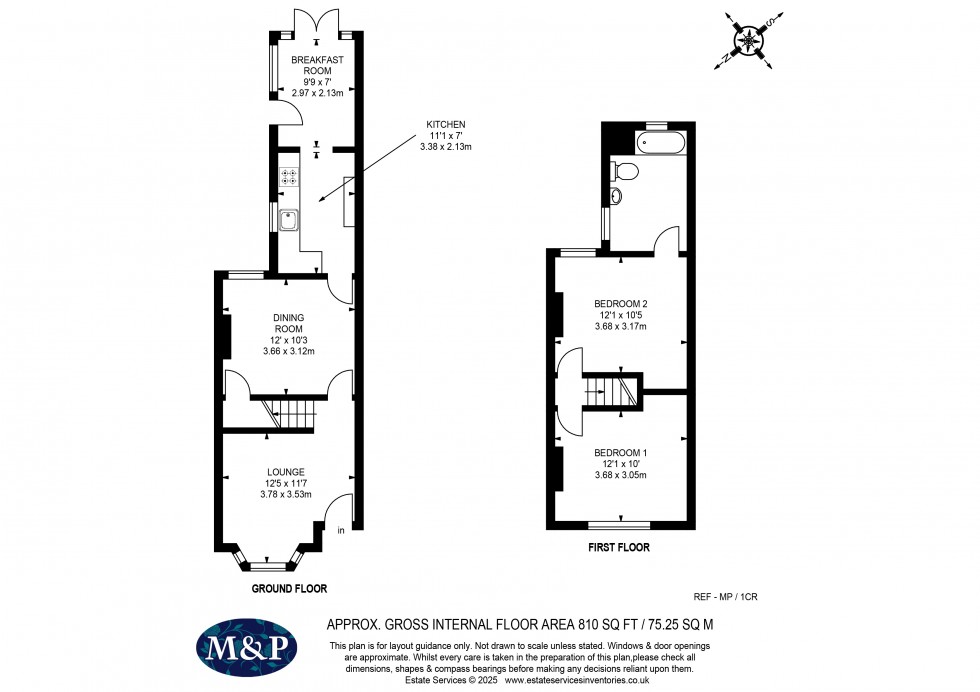 Floorplan for Connaught Road, Reading