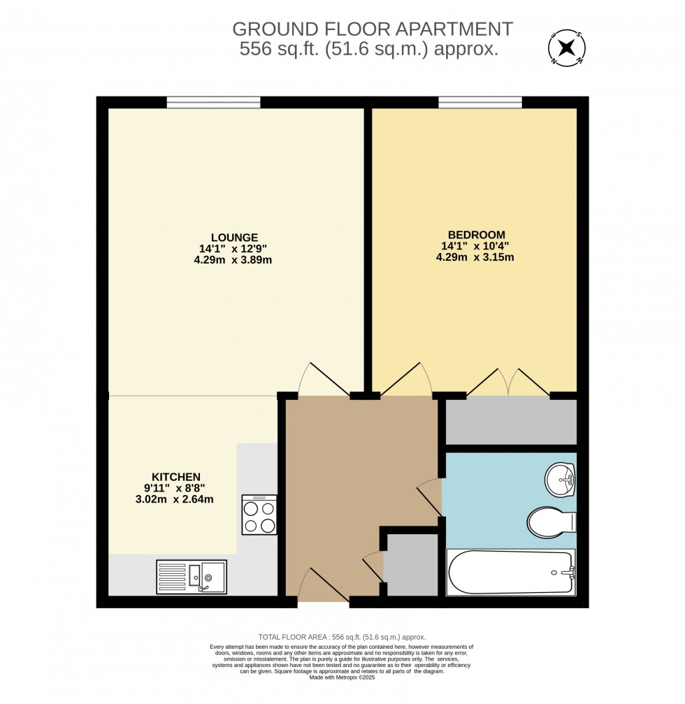 Floorplan for Gabriels Square, Lower Earley, Reading