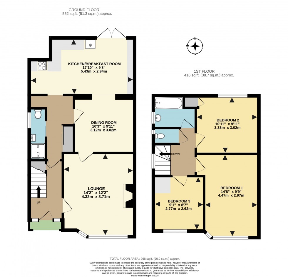 Floorplan for Moor Copse Close, Earley, Reading