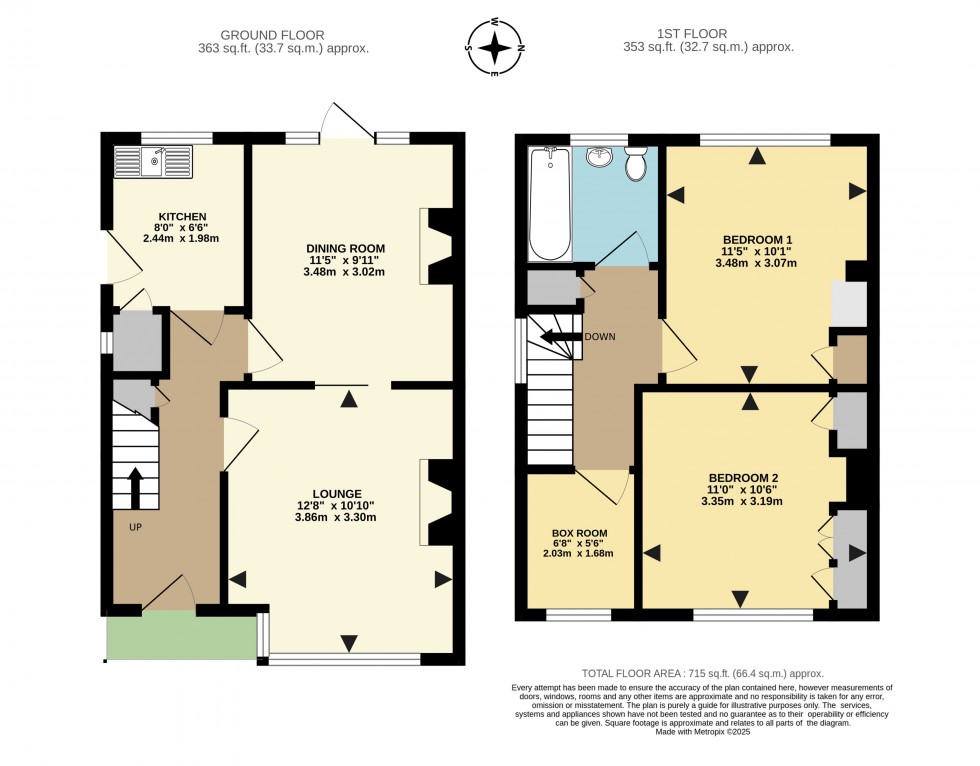 Floorplan for Meadow Road, Earley, Reading