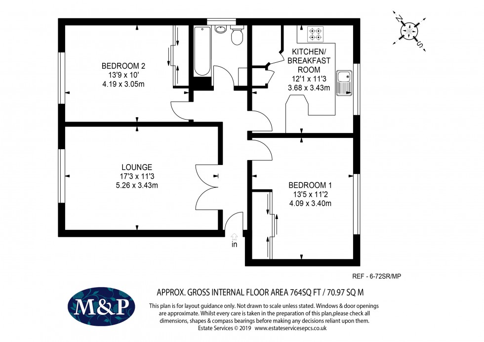 Floorplan for Sturges Road, 72 Sturges Road, Wokingham